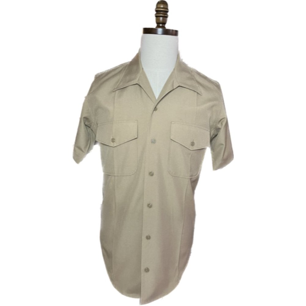 New With Tags - USMC Men's Khaki Short Sleeve Shirt